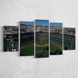 Empty Stadium of Oracle Park, Stadium Canvas, Sport Art, Large Canvas, Multi Panels, Canvas Prints Wall Art Decor