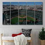 Empty Stadium of Oracle Park, Stadium Canvas, Sport Art, Gift for him, Multi Panels B, Canvas Prints Wall Art Decor