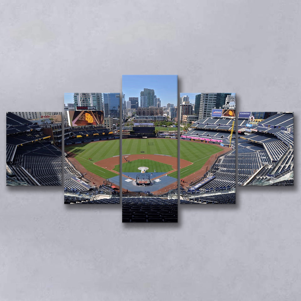 Empty Stadium of Petco Park, Stadium Canvas, Sport Art, Large Canvas, Multi Panels, Canvas Prints Wall Art Decor