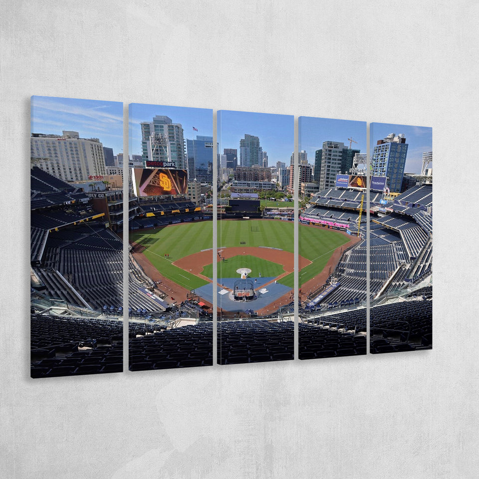 Empty Stadium of Petco Park, Stadium Canvas, Sport Art, Gift for him, Multi Panels B, Canvas Prints Wall Art Decor