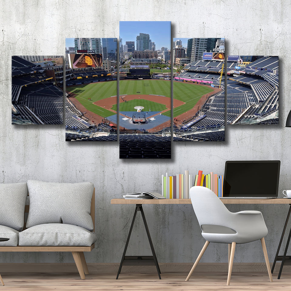 Empty Stadium of Petco Park, Stadium Canvas, Sport Art, Large Canvas, Multi Panels, Canvas Prints Wall Art Decor