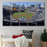 Empty Stadium of Petco Park, Stadium Canvas, Sport Art, Gift for him, Multi Panels B, Canvas Prints Wall Art Decor