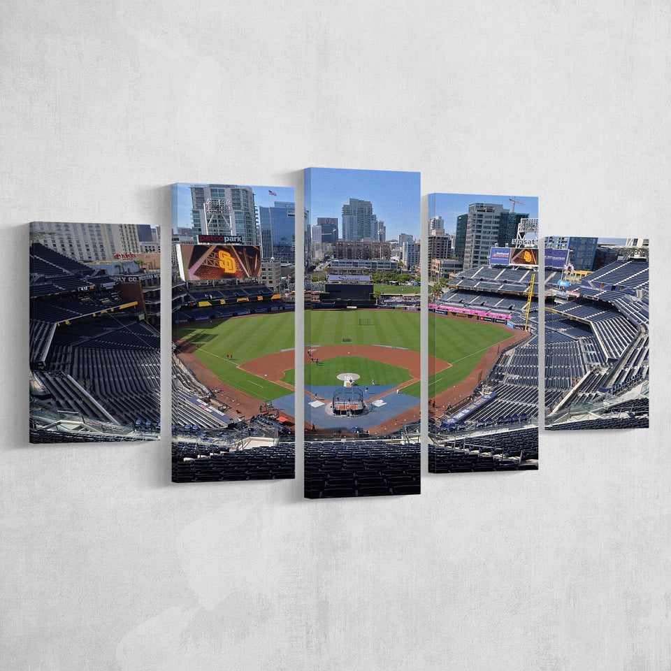 Empty Stadium of Petco Park, Stadium Canvas, Sport Art, Large Canvas, Multi Panels, Canvas Prints Wall Art Decor