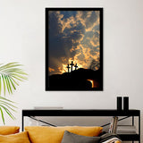 Empty Tomb And Three Crosses Framed Art Prints - Framed Painting, Painting Art, Prints for Sale, Wall Art, Wall Decor