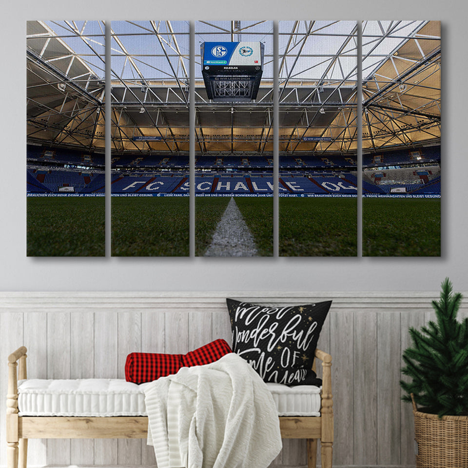 Empty Veltins Arena, Stadium Canvas, Sport Art, Gift for him, Multi Panels B, Canvas Prints Wall Art Decor