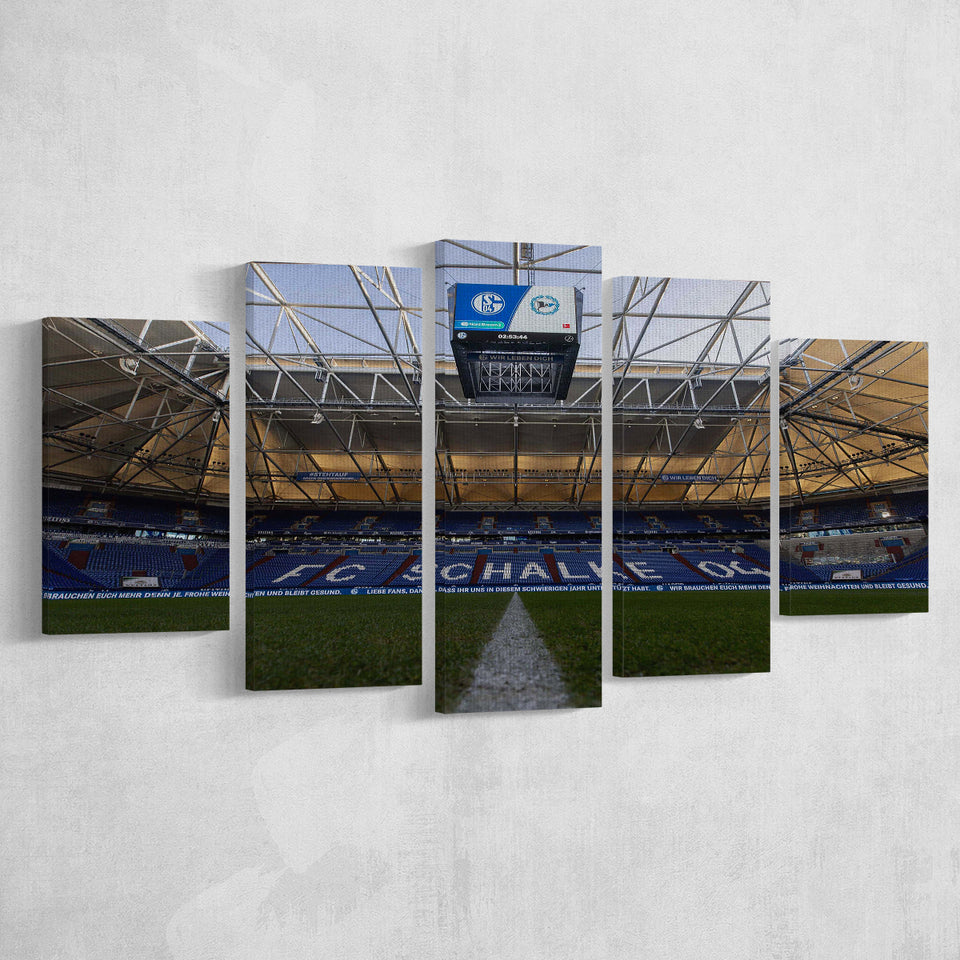Empty Veltins Arena, Stadium Canvas, Sport Art, Large Canvas, Multi Panels, Canvas Prints Wall Art Decor