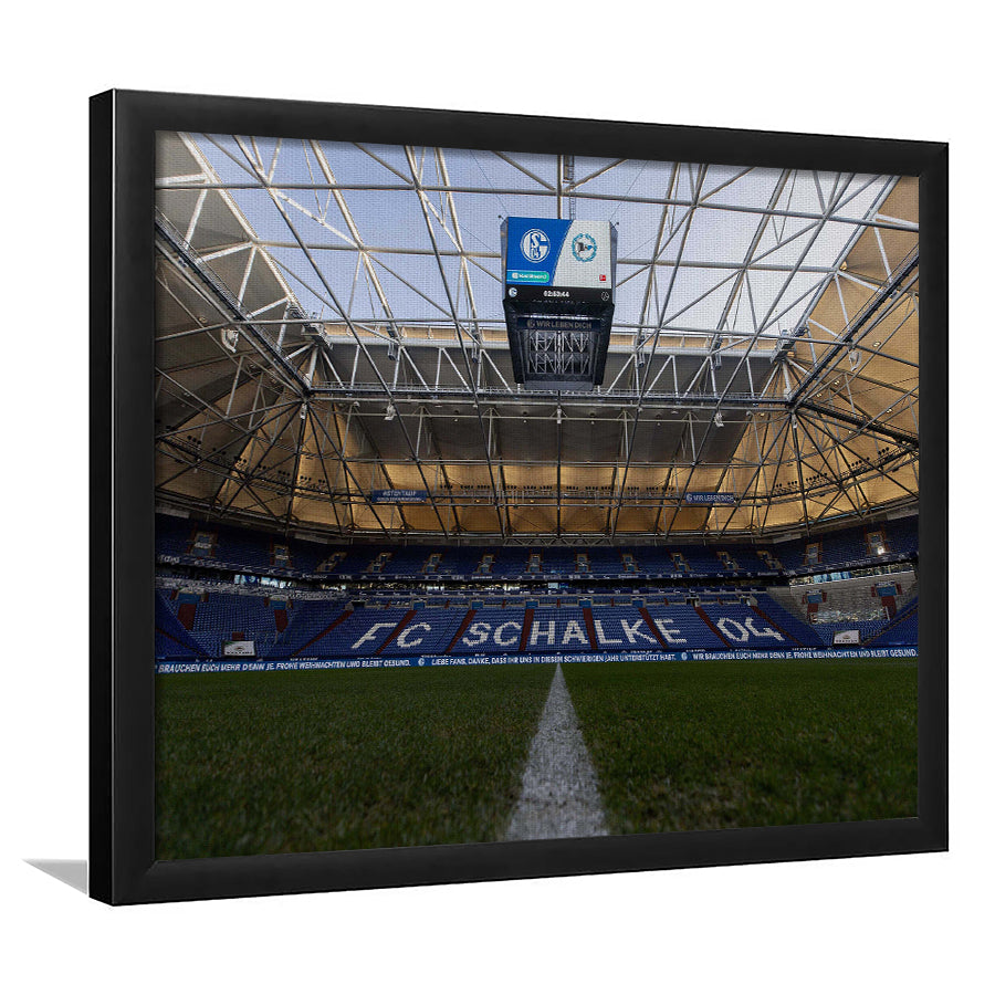 Empty Veltins Arena, Stadium Canvas, Sport Art, Gift for him, Framed Art Prints Wall Art Decor, Framed Picture