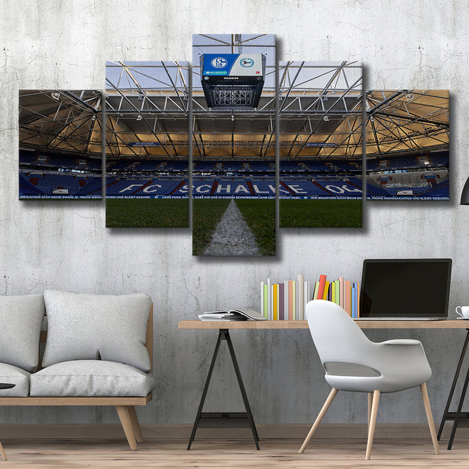Empty Veltins Arena, Stadium Canvas, Sport Art, Large Canvas, Multi Panels, Canvas Prints Wall Art Decor