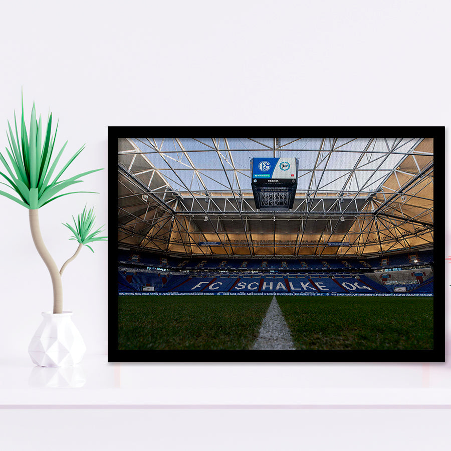 Empty Veltins Arena, Stadium Canvas, Sport Art, Gift for him, Framed Art Prints Wall Art Decor, Framed Picture
