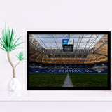 Empty Veltins Arena, Stadium Canvas, Sport Art, Gift for him, Framed Art Prints Wall Art Decor, Framed Picture