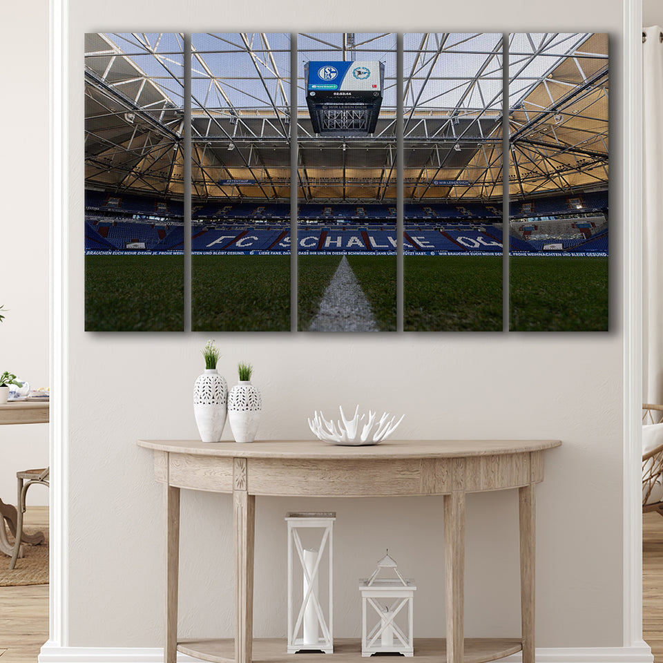 Empty Veltins Arena, Stadium Canvas, Sport Art, Gift for him, Multi Panels B, Canvas Prints Wall Art Decor