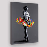 En Pointe Dancing Girl Street Art Graffiti, Canvas Prints Wall Art Home Decor, Ready to Hang