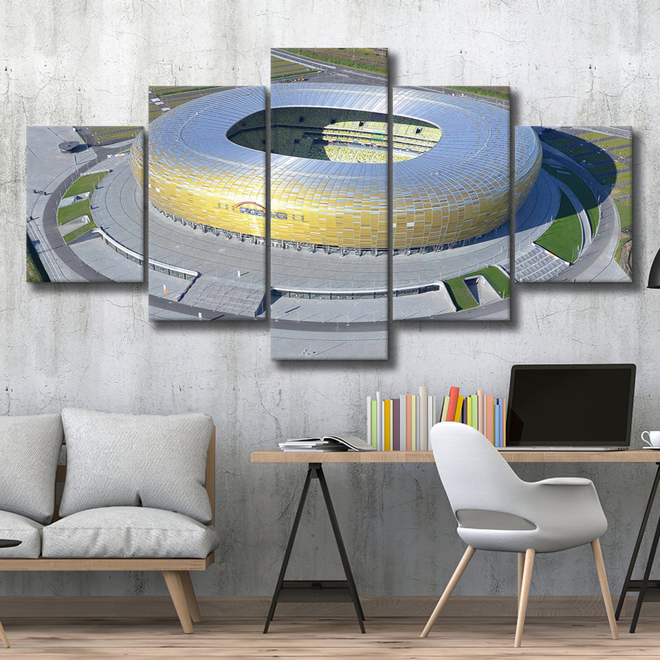 Energa Stadium in Poland, Stadium Canvas, Sport Art, Large Canvas, Multi Panels, Canvas Prints Wall Art Decor