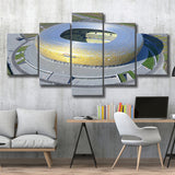 Energa Stadium in Poland, Stadium Canvas, Sport Art, Large Canvas, Multi Panels, Canvas Prints Wall Art Decor