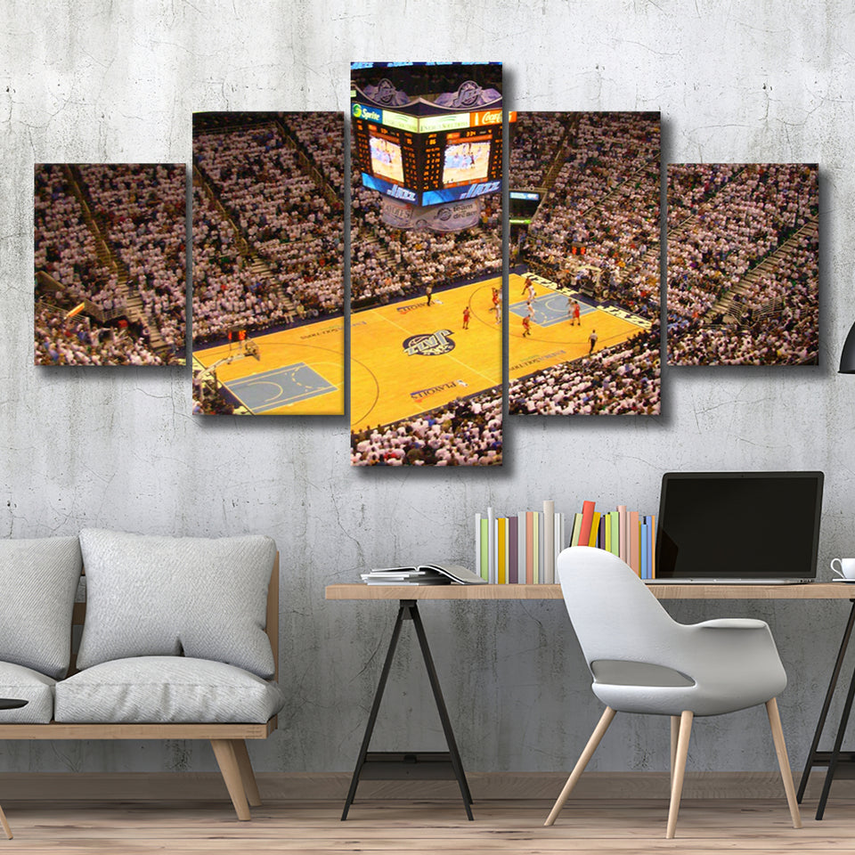 Energy Solutions Arena Interior, Stadium Canvas, Sport Art, Large Canvas, Multi Panels, Canvas Prints Wall Art Decor