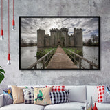 England Bodiam Castle Framed Art Prints Wall Decor - Painting Prints, Wall Art, Framed Picture, Black Frame