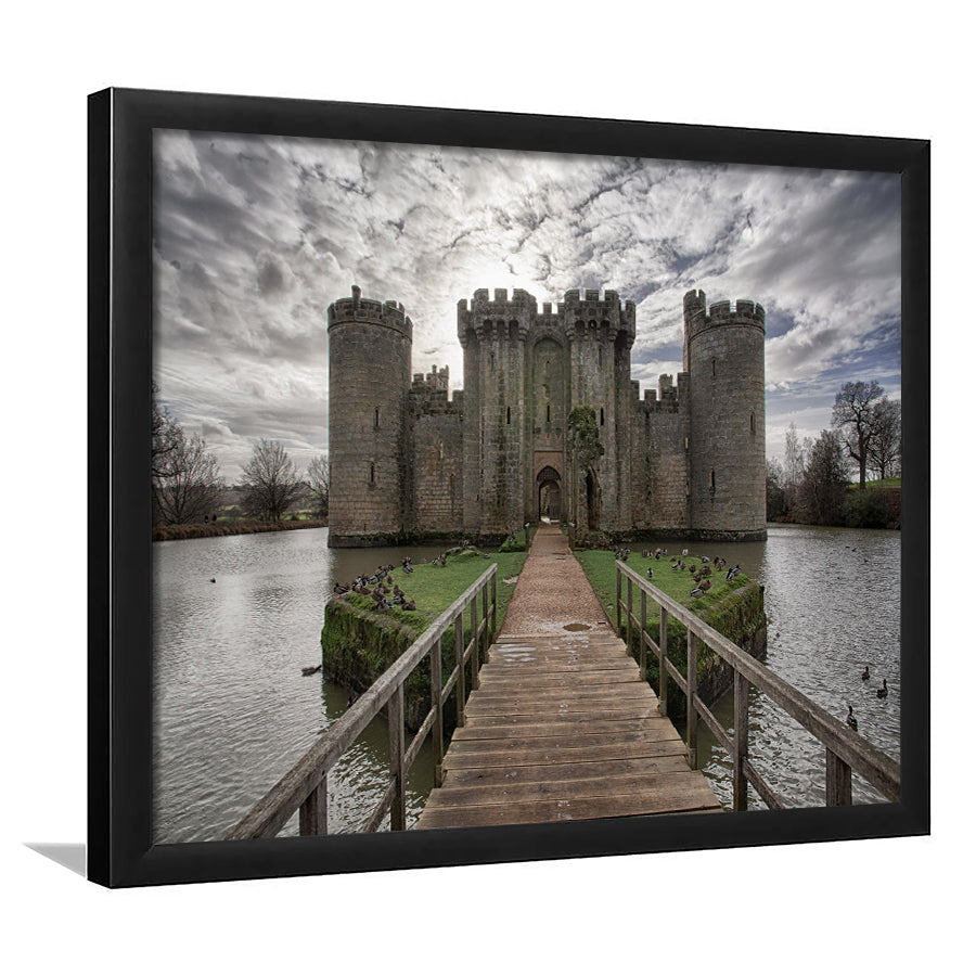 England Bodiam Castle Framed Art Prints Wall Decor - Painting Prints, Wall Art, Framed Picture, Black Frame