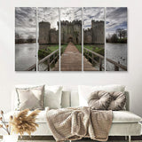 England Bodiam Castle 5 Pieces B Canvas Prints Wall Art - Painting Canvas, Multi Panel, Wall Decor, Canvas Art
