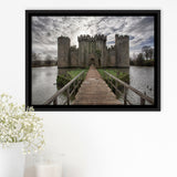 England Bodiam Castle Framed Canvas Prints Wall Art - Painting Canvas, Wall Decor, Canvas Art, Floating Frame