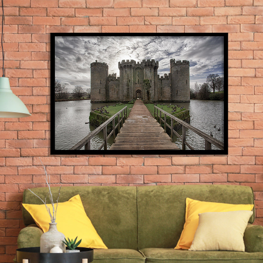 England Bodiam Castle Framed Art Prints Wall Decor - Painting Prints, Wall Art, Framed Picture, Black Frame