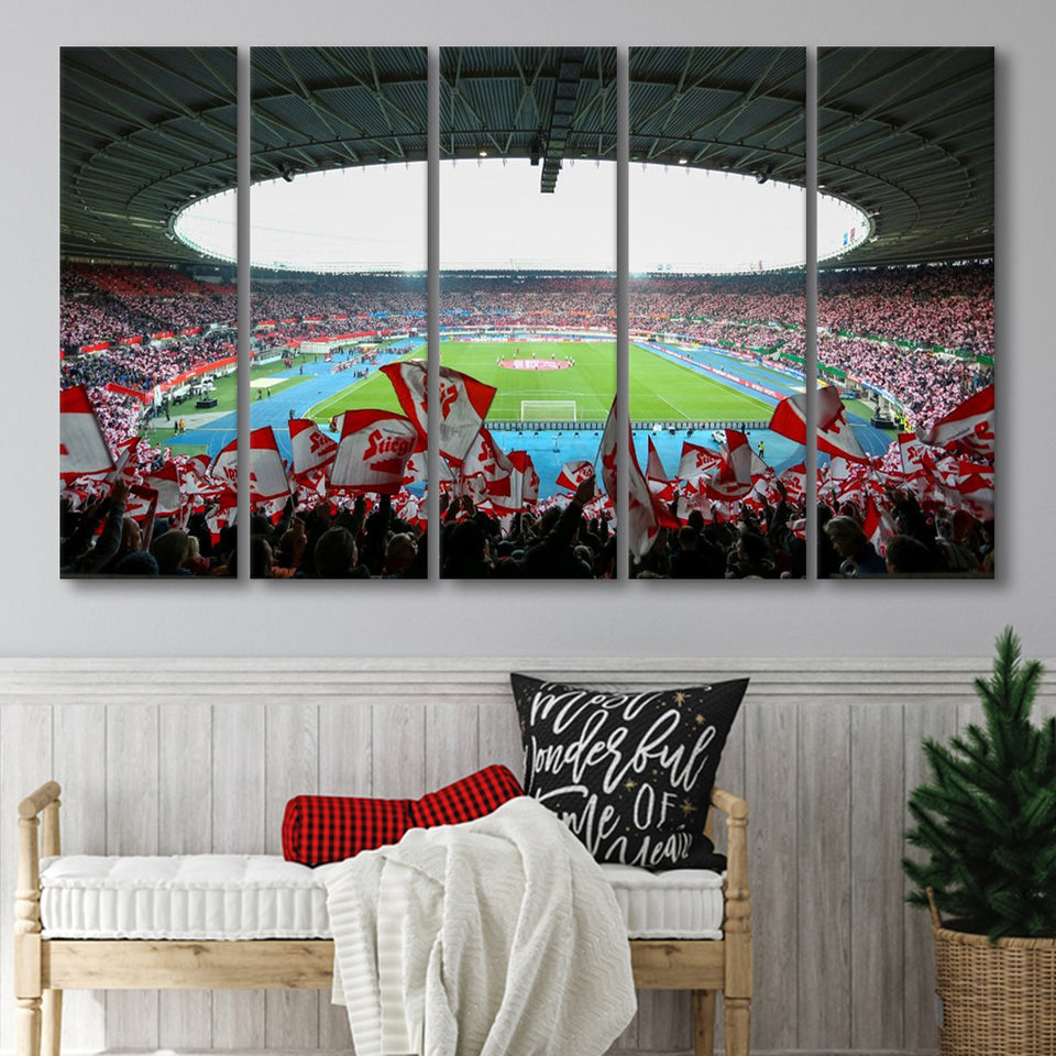 Ernst Happel Stadion Wien, Stadium Canvas, Sport Art, Gift for him, Multi Panels B, Canvas Prints Wall Art Decor