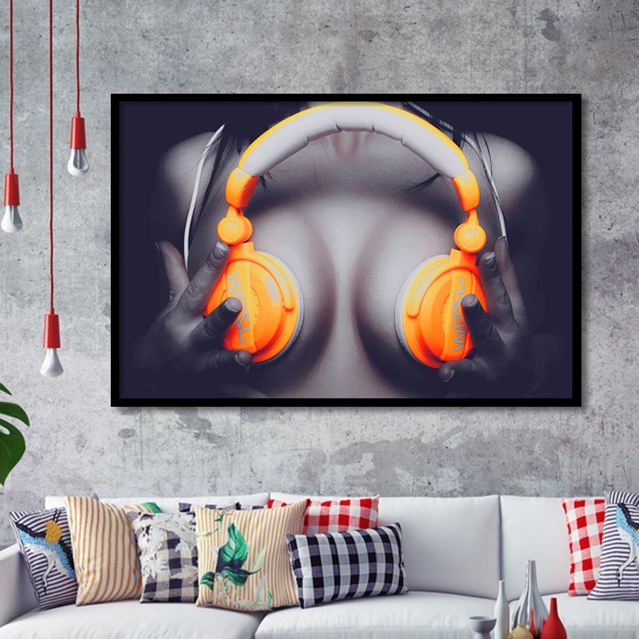 Erotic print on canvas Erotic female canvas Framed Art Prints Wall Decor - Painting Prints, Framed Picture