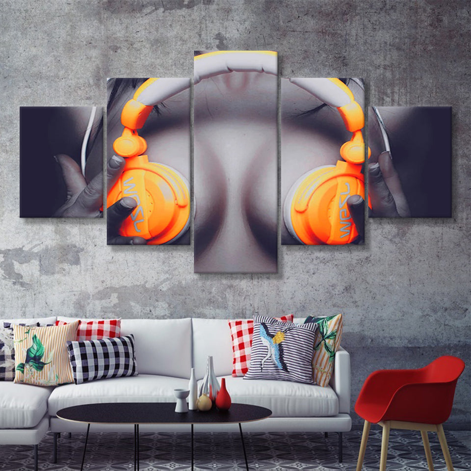 Erotic print on canvas Erotic female canvas 5 Piece Canvas Prints Wall Art - Painting Prints, Wall Decor,Multi Panel