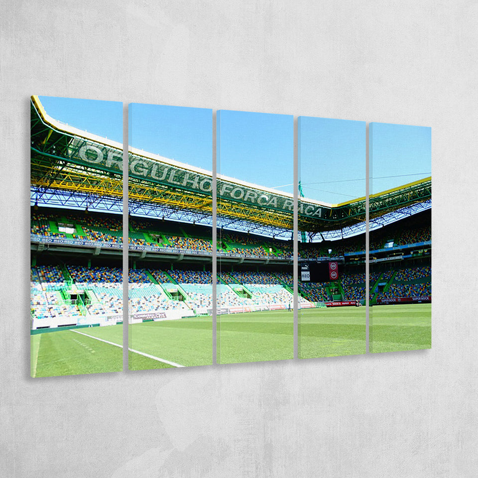 Estadio Jose Alvalade, Stadium Canvas, Sport Art, Gift for him, Multi Panels B, Canvas Prints Wall Art Decor