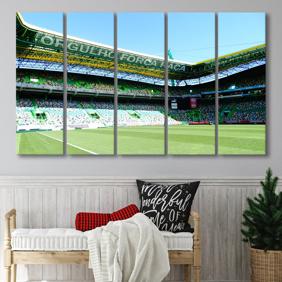Estadio Jose Alvalade, Stadium Canvas, Sport Art, Gift for him, Multi Panels B, Canvas Prints Wall Art Decor