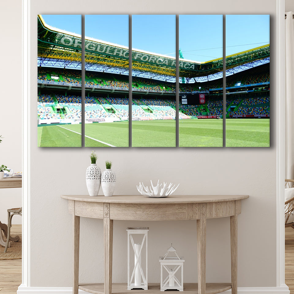 Estadio Jose Alvalade, Stadium Canvas, Sport Art, Gift for him, Multi Panels B, Canvas Prints Wall Art Decor