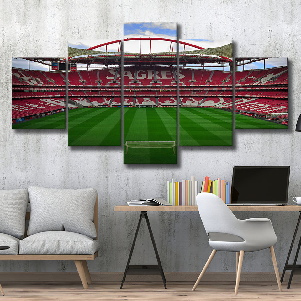 Estadio Sport Lisboa e Benfica, Stadium Canvas, Sport Art, Large Canvas, Multi Panels, Canvas Prints Wall Art Decor