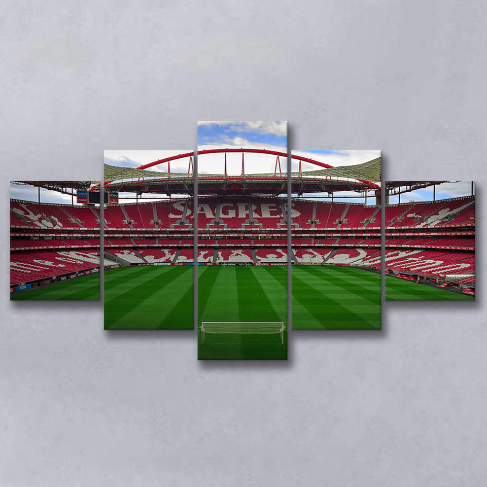 Estadio Sport Lisboa e Benfica, Stadium Canvas, Sport Art, Large Canvas, Multi Panels, Canvas Prints Wall Art Decor