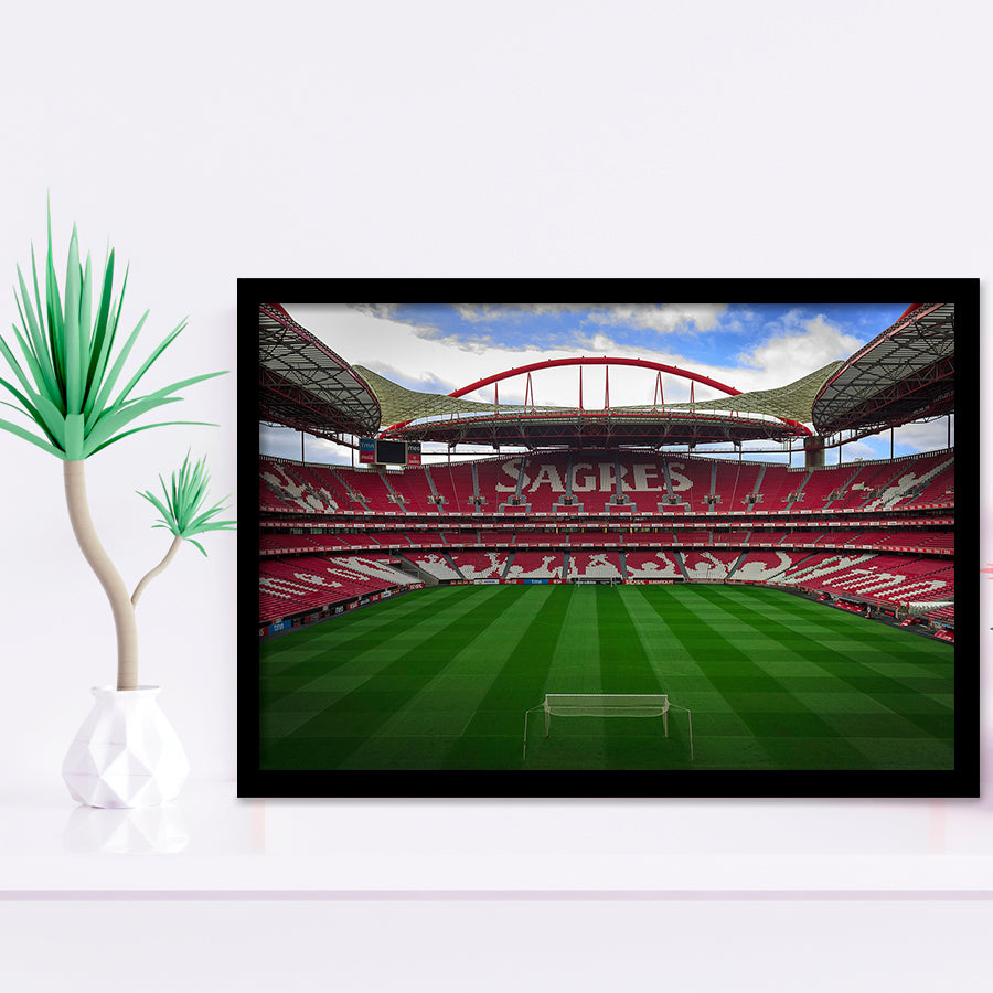 Estadio Sport Lisboa e Benfica, Stadium Canvas, Sport Art, Gift for him, Framed Art Prints Wall Art Decor, Framed Picture