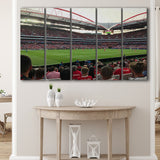 Estadio Sport e Benfica, Stadium Canvas, Sport Art, Gift for him, Multi Panels B, Canvas Prints Wall Art Decor