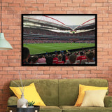 Estadio Sport e Benfica, Stadium Canvas, Sport Art, Gift for him, Framed Art Prints Wall Art Decor, Framed Picture