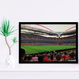 Estadio Sport e Benfica, Stadium Canvas, Sport Art, Gift for him, Framed Art Prints Wall Art Decor, Framed Picture