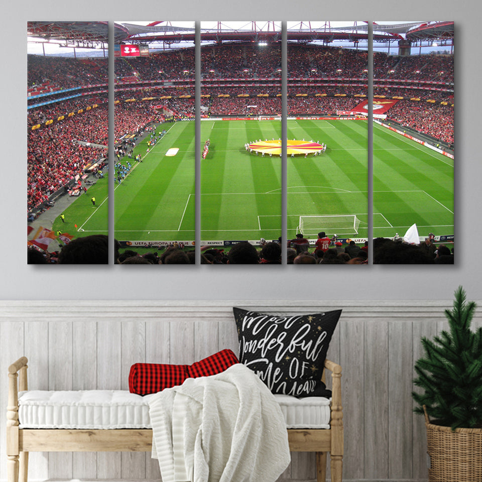 Estadio da Luz, Stadium Canvas, Sport Art, Gift for him, Multi Panels B, Canvas Prints Wall Art Decor