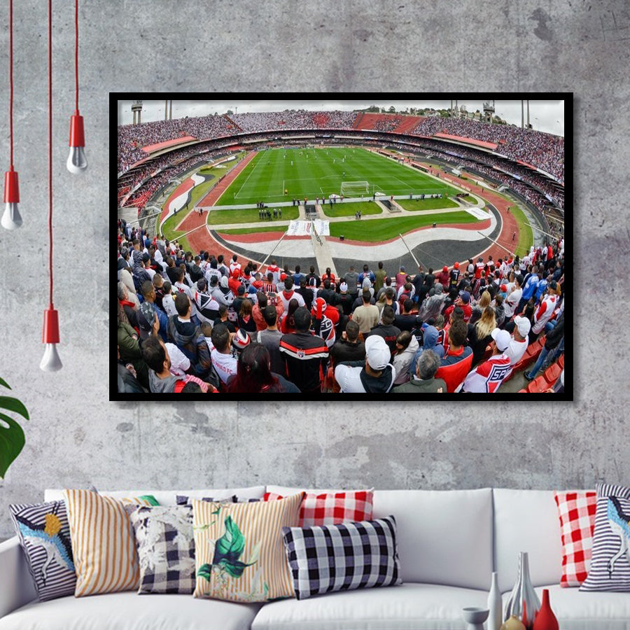 Estadio do Morumbi, Stadium Canvas, Sport Art, Gift for him, Framed Art Prints Wall Art Decor, Framed Picture