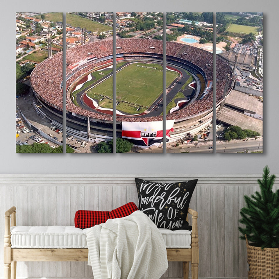 Estadio do Morumbi in Brazil, Stadium Canvas, Sport Art, Gift for him, Multi Panels B, Canvas Prints Wall Art Decor