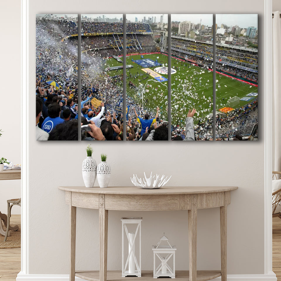 Estadio Alberto J Armando, Stadium Canvas, Sport Art, Gift for him, Multi Panels B, Canvas Prints Wall Art Decor