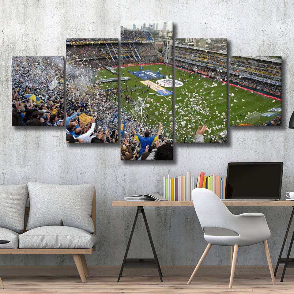 Estadio Alberto J Armando, Stadium Canvas, Sport Art, Large Canvas, Multi Panels, Canvas Prints Wall Art Decor