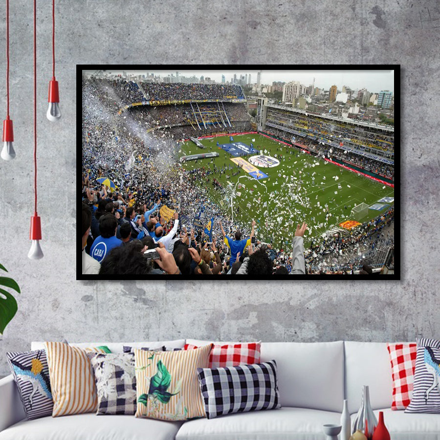 Estadio Alberto J Armando, Stadium Canvas, Sport Art, Gift for him, Framed Art Prints Wall Art Decor, Framed Picture