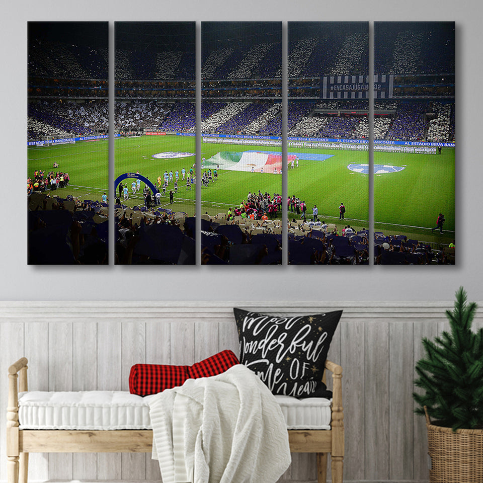 Estadio Bbva, Stadium Canvas, Sport Art, Gift for him, Multi Panels B, Canvas Prints Wall Art Decor