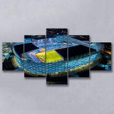 Estadio Cuauhtemoc at Night, Stadium Canvas, Sport Art, Large Canvas, Multi Panels, Canvas Prints Wall Art Decor