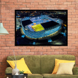 Estadio Cuauhtemoc at Night, Stadium Canvas, Sport Art, Gift for him, Framed Art Prints Wall Art Decor, Framed Picture