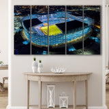 Estadio Cuauhtemoc at Night, Stadium Canvas, Sport Art, Gift for him, Multi Panels B, Canvas Prints Wall Art Decor