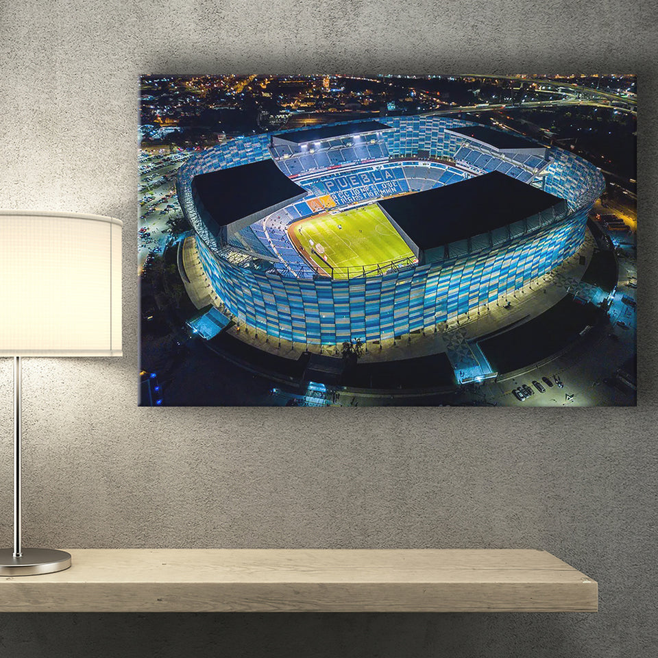 Estadio Cuauhtemoc at Night, Stadium Canvas, Sport Art, Gift for him, Fan Gift, Canvas Prints Wall Art Decor
