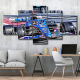 Esteban Ocon 5 Pieces Canvas Prints Wall Art Decor - Painting Canvas, Mixed Canvas, Multi Panels