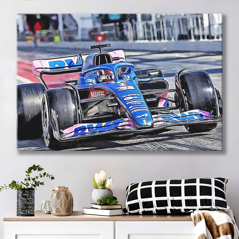 Esteban Ocon Canvas Prints Wall Art Decor - Painting Canvas, Art Print, Home Decor, Ready to Hang