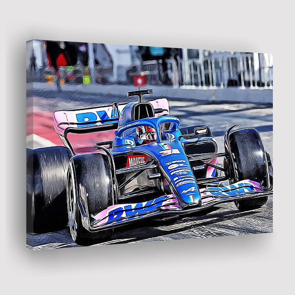 Esteban Ocon Canvas Prints Wall Art Decor - Painting Canvas, Art Print, Home Decor, Ready to Hang